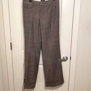 Banana Republic Wide Leg Wool Pants, gray, size 6